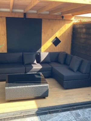 Loungeset Hyeres zwarte uitvoering