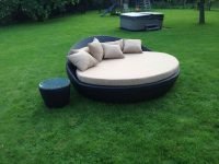 Beachlounger Antibes lichtbeige kussens