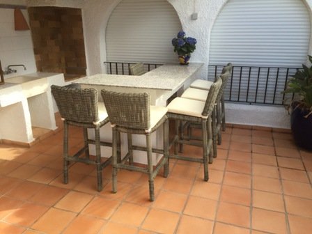 Barstoelen bezorgd in vakantiehuis Spanje