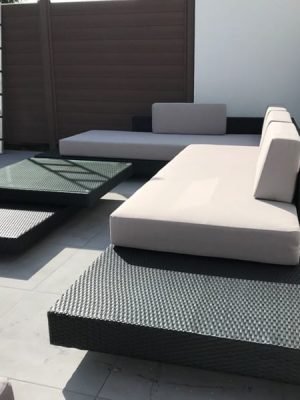 Loungeset Ibiza zwarte uitvoering bezorgd in Antwerpen