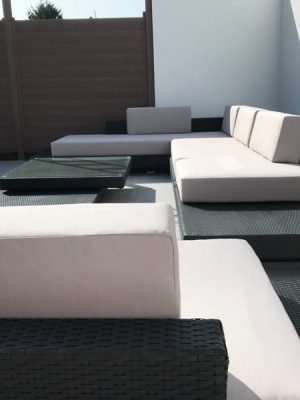 Loungeset Ibiza zwarte uitvoering bezorgd in Antwerpen