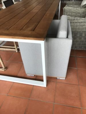 Tuinset Capri grijze stof