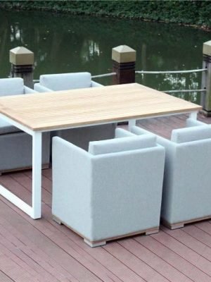 Tuinset Capri grijze stof