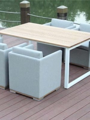 Tuinset Capri grijze stof