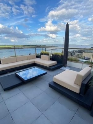 Loungeset Ibiza met zwart onderstel Nieuw in de collectie