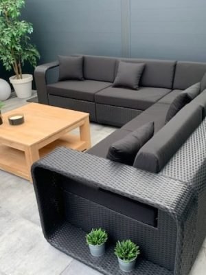 Loungeset Hyeres met zwart onderstel bezorgd in Delfzijl