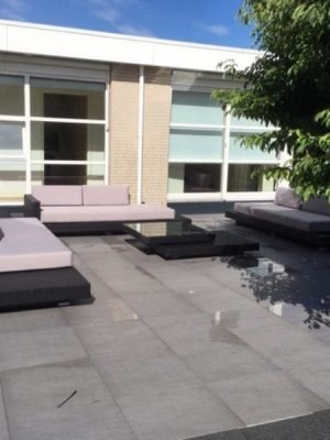 Loungeset Ibiza bezorgd in Lelystad in zwarte versie