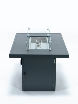 Vuurtafel rechthoek aluminium