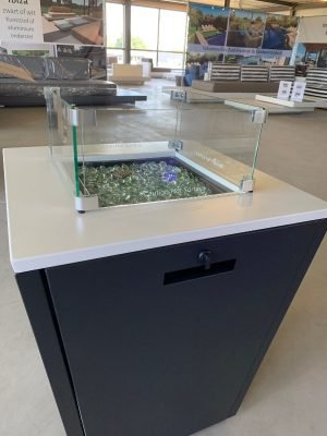 Vuurtafel vierkant aluminium