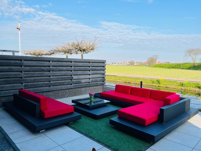 luxe loungeset rode kussen