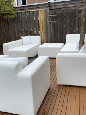 Loungeset Capri bezorgd in Den Haag onder pergola