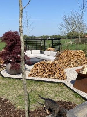 Loungeset Ibiza met antraciet onderstel bezorgd in Brasschaat België