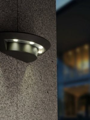 LUTEC Ghost – Buitenverlichting LED Wandlamp – Donkergrijs