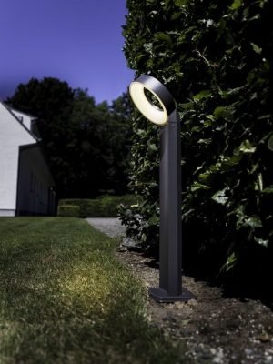 LUTEC Meridian – Staande aluminium buitenlamp – Tuinverlichting – LED – Donkergrijs