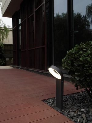 LUTEC Meridian – Staande aluminium buitenlamp – Tuinverlichting – LED – Donkergrijs