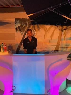 LED Barset Mykonos op feest locatie
